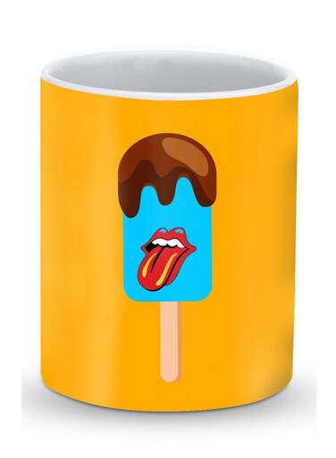 Premium Lick Lick Designer Mug Yellow/Blue/Brown