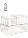 Transparent Plastic Fridge Organizer Set with Drainage Food Storage Containers