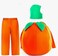 Orange Costme For Kids, Fancy Dress