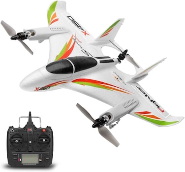 طائرة GoolRC Wltoys Xk X450 RC، طائرة بمحرك بدون فرش بتردد 2.4 جيجاهرتز، طائرة شراعية بجناح ثابت مزودة بإضاءة LED، جاهزة للطيران، مناسبة للبالغين