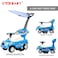 Coolbaby 3 In 1 Baby Walker Activity Ride-On Toys Mini Push Car with Covered Stroller Toddler Buggy Twisting For Unisex Outdoor Sports Scooters Blue