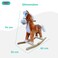 Lovely Baby Lb 501 Kids Rocking Horse With Wooden Base Andmusic, Soft Plush Withmoving Tail Andmouth For The Ages: 18Months And Above. Fully Assembled (Light Brown)