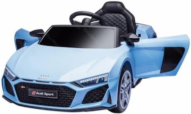 Colorland- Licensed Audi Battery Operated Car For Kids, Ride On Toys Kids Car with Leather Seat, Music &amp; Light , Baby Big Electric Car , Battery Car For Kids To Drive 2 To 6 Years Boys Girls ( Blue )