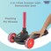 Lovely Baby 2 In 1 Scooters For Kids Lb 8133,Toddler Scooter For Ages 2-7, Kids Scooter, Kick Scooter with Foldable Seat,3 Wheel Scooter and Adjustble Height For Boys/Girls (Black)