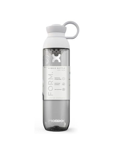 Promixx FORM Water Bottle - Premium Large Water Bottles for Shakes Infusions and Hydration - Lifetime Durability, Leakproof Sports Water Bottle BPA Free - 26oz (White)