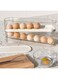 Auto Rolling Fridge Egg Organizer, Double Layer Egg Holder with Lid, Space Saving Egg Organizer Container, Egg Dispenser for Refrigerator (1 PCS)