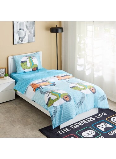 Box Tom 2-Piece Slumber Ride Glide Single Microfibre Comforter Set - 135x220 cm