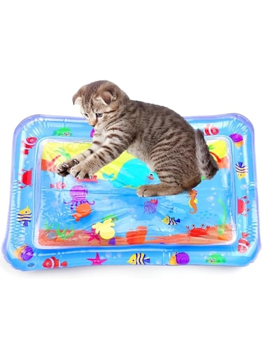 Thickened Water Sensory Playmat for Cats, Cat Toys for Bored Indoor Cats, Rectangle Innovative Water Sensor Mat for Cats for Endless Self Play