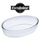 Ocuisine 1.6L Oval Roaster - French-Made Borosilicate Glass, Oven Safe, Even Heat Distribution