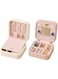 Zarqar Travel Jewelry Box Portable Jewelry Case for Earring, Ring, Necklace,Bracelet Jewlery Organizer Box with Zipper and Mirro