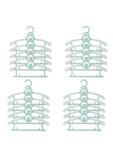 20-Pack Adjustable Baby Clothes Hangers for Closet,Plastic Kids Hangers,Children Nursery Hangers,Baby Nursery Closet Hangers, Non-Slip Laundry Infant Toddler Hangers for Girl Boy (Green)