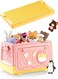 Stackable Toy Storage Box with Wheels Lid, Building Blocks Multi-use Gaming Chest Lid Plastic Adorable Toy Bin, for Medium and Small Toy Organizer