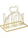 ZEKAROUL Gold Heart-Shaped Cup Holder, Iron, 100% Iron, Cup Holder, Storage Rack