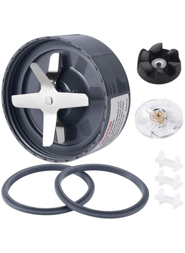 MEET JUICE 8 Pieces Blender Replacement Parts Extractor Blade for NutriBullet 600w 900w including Gasket Shock Pad and Gear