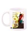 Printed Mug White/Yellow/Green