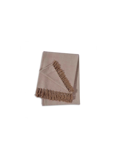 Home Maeve Throw With Fringes 130X170cm - Beige