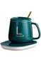 Electric Mug Warmer with Ceramic Cup, Auto Shut-Off Coffee/Tea Warmer Plate for Desk, Green Gift Set