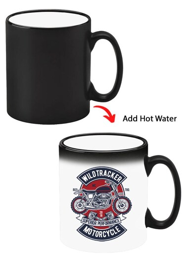 Color Changing Heat Sensitive Ceramic Mug, Image Revealed When HOT Liquid is Added! wil;d tracker