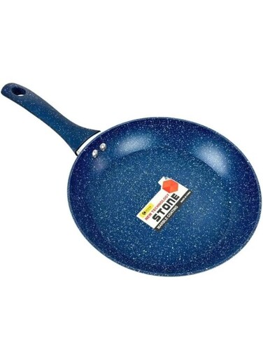 Nonstick Frying Pan Skillet &acirc;&euro;&ldquo; Healthy Stone Cookware With Marble Coating For Perfect Omelettes &acirc;&euro;&ldquo; Durable Aluminium Chef'S Pan With Induction Base For Effortless Cooking-24 Cm Blue