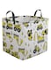 Square Toy Bin Waterproof storage organizer for Nursery Hamper Home decor Closet Kids Bedroom Laundry Baby Gift Shelf Baskets(Excavator)