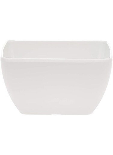Verona Melamine Lullaby Curved Bowl, White - 13 cm