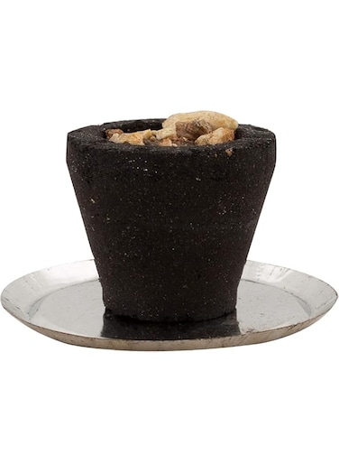 Albert Sign Sambrani Loban Dhoop Guggal Incense Cup Black, 1.5x1.5 Inch (Pack of 6 Cups)