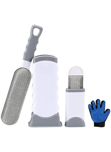Pet Hair Remover,Clothes Brush with Self-Cleaning Base,Reusable Lint Roller Pet Lint Remover,Cat Dog Brush that Can be used on Both Sides,Comes with a Portable Travel Pet Hair Remover