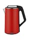 Sonashi 1.8 Liter Stainless Steel Cordless Kettle Red - SKT-1803