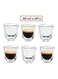 6Pcs 80ML Borosilicate Double Wall Glass Turkish Tea Cups Clear