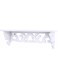 Yosoo Wall Mounted Shelf, Wood-Plastic Composite Display Shelf White Carved Floating Storage Furniture Home Decor Stand for Bedroom, Bathroom, Living Room (35*8*11CM)