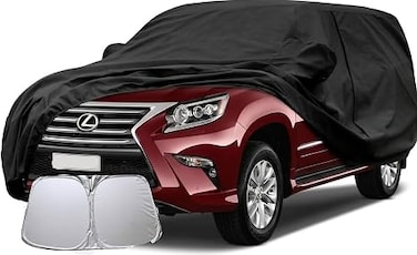 8-Layer Luxury Car Cover for Lexus GX460/GX470 (2002&ndash;2025) Waterproof, UV &amp; Hail Protection SUV Cover with Dual Zipper Access, Windproof Straps &ndash; Indoor/Outdoor SUV Cover With sunscreen