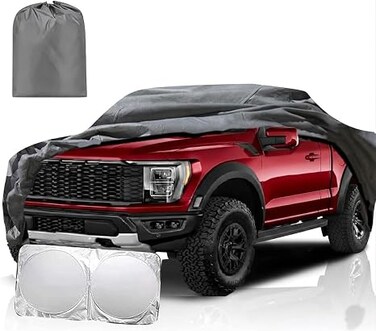 Car Cover Fits For 1997-2026 Ford F-150 SuperCrew Cab, 5.5 ft. Short Bed Truck Cover Automobiles Form-Fit Padded Full Exterior Waterproof Automobiles Protection Covers With sunscren