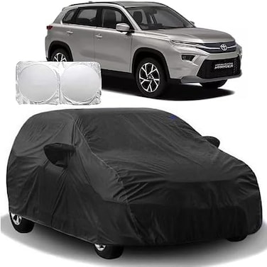 Car Body Cover for Toyota Urban Cruiser Hyryder(Triple Stitched,Mirror Pocket,Dustproof)(Models-2022,2023) with sunscreen