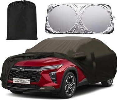 Car Cover for Chevy Trailblazer 2020-2026, 7 Layers Full Car Cover All Weather Car Covers for Trailblazer, Waterproof Outdoor Cover with Zipper Door with sunscreen