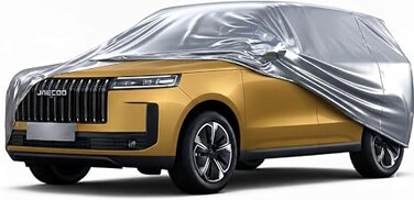 JAECOO J7 Car Cover All Weather Protection - Heavy Duty Waterproof, Sun UV Heat Protection, Dust &amp; Scratch Resistant   Premium Outdoor Full Car Cover with Mirror Pockets &amp; Storage Bag SILVER
