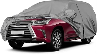 Waterproof Lexus LX Car Cover (2008-2025)   Custom Fit All-Weather Protection with Zipper Door   Sun, Rain, Dust, Hail Proof Cover for Lexus LX 570/LX 600 (Black)