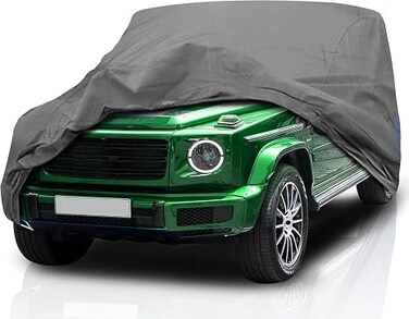 Waterproof Car Cover for 2004-2022 Mercedes Benz G-Class 500 550 650 Car Cover Custom Fit 100% Waterproof Windproof Strap &amp; Single Door Zipper Bands for Snow Rain Dust Hail Protection