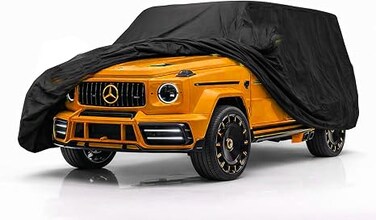 for Mercedes Benz G-Class 500 550 650 2004-2025 Car Cover All Weather 7-Layer Waterproof with Zipper Door, Windproof Straps &amp; Reflective Strips for UV, Rain, Snow, Dust Protection