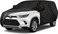 Waterproof Car Covers Replace for 2024 2026 Toyota Grand Highlander and Lexus TX350 500h, 6 Layers Silver All Weather Car Cover with Zipper Door &amp; Windproof Bands for Snow Rain Dust Protection