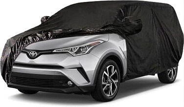 Waterproof Car Covers Replace for 2018-2024 Toyota C-HR, 6 Layers Silver All Weather Car Cover with Zipper Door &amp; Windproof Bands for Snow Rain Dust Hail Protection