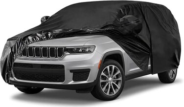 Waterproof Car Covers Replace for 2014-2024 Jeep Cherokee, 6 Layers All Weather Custom-fit Car Cover with Zipper Door &amp; Windproof Bands for Snow Rain Dust Hail Protection