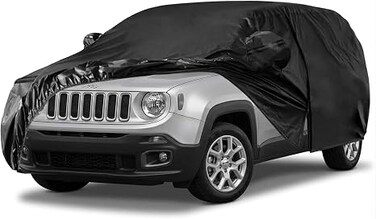 Waterproof Car Covers Replace for 2015-2022 Jeep Renegade, 6 Layers All Weather Custom-fit Car Cover with Zipper Door &amp; Windproof Strap for Snow Rain Dust Hail Protection (Renegade)