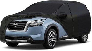 Winter Car Cover for Nissan Pathfinder 1992-2025, Heavy Duty SUV Full Car Cover Waterproof All Weather Outdoor for Hail Snow Ice Rain Sun UV Dust Protector, with Driver Side Zipper &amp; Reflective Strips