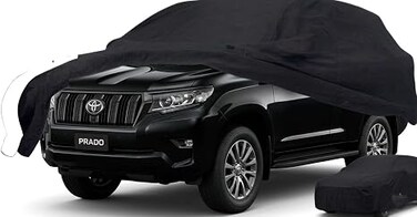All Weather Premium Lightweight 6-Layers Protective Car Cover Compatible with 2010-2025 Toyota Prado and Lexus GX - Left Driver Side Door Zipper