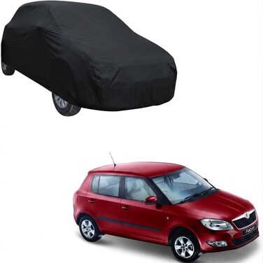 Car Cover Body Cover Polyester (BLACK ) for Skoda Fabia