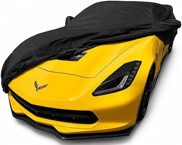 Waterproof Car Covers Replace for 2014&ndash;2019 Corvette C7, 6 Layers All Weather Custom-fit Car Cover with Zipper Door for Snow Rain Dust Hail Protection (C7)