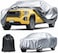 Car Cover Compatible with Gmc Sierra 1500, All-Weather Waterproof Protection, Heavy-Duty PEVA with Soft Spunlace Cotton Inner Layer, Windproof Straps &amp; Driver-Side Zipper Access Silver