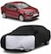 100% Waterproof Car Body Cover Compatible with Mirror &amp; Antenna Pockets for Volkswagen Ameo (Heavy Duty, Full Sized, Black) With Sunscreen