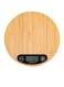 5Kg/1g Bamboo Top Digital Kitchen Scale - High Precision Electronic Food Scale for Baking &amp; Herbs, Natural Wood Base with LCD Display