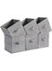 Storage Cubes, 11-Inch Non-Woven Fabric Bins with Double Handles, Set of 6, Closet Organizers for Shelves, Foldable, for Clothes, Gray